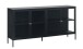 Vitrine >CARMEL< (B/H/T: 170x85x40 cm) in Metall Schwarz Lackiert