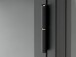 Vitrine >CARMEL< (B/H/T: 170x85x40 cm) in Metall Schwarz Lackiert