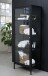 Vitrine >CARMEL< (B/H/T: 57x160x40 cm) in schwarz aus Metall - 57x160x40 (BxHxT)