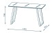 Schreibtisch >9525< (B/H/T: 140x76x51 cm) in Metall weiß - Weißglas