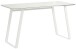 Schreibtisch >9525< (B/H/T: 140x76x51 cm) in Metall weiß - Weißglas