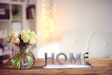 Dekofigur >Home I< (L/B/H: 22x7x4 cm) in Silbern...