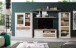 Highboard >Duro< (BxHxT: 109,8x160,3x41,5 cm) Pinia Weiss mit Eiche Antik