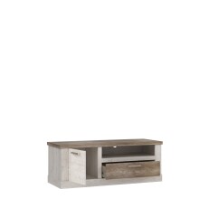 TV-Board >Duro< (BxHxT: 139,6x52x52 cm) Korpus Pinia Weiss mit Eiche Antik