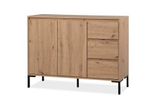 Kommode >Korsika< (BxHxT: 120x87x40 cm) in Dekor Artisan Oak - 120x87x40 (BxHxT)