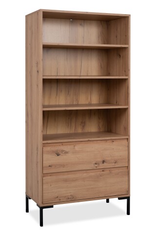 Regal >Korsika< (BxHxT: 77,5x165x40 cm) in Dekor Artisan Oak