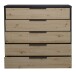Kommode >Clyde< (BxHxT: 122x110x45 cm) in flamed wood black / asteiche