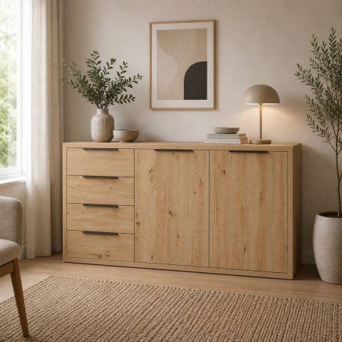 Kommode >Clyde< (BxHxT: 180x90x45 cm) in asteiche - 180x90x45cm (BxHxT)