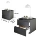 Nachtkommode >Spice< (BxHxT: 46x42x40 cm) in Graphit matt - 46x42x40cm (BxHxT)