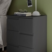 Nachtkommode >Spice< (BxHxT: 46x59x40 cm) in Graphit matt - 46x59x40cm (BxHxT)