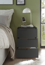 Nachtkommode >Spice< (BxHxT: 46x59x40 cm) in Graphit matt - 46x59x40cm (BxHxT)