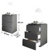Nachtkommode >Spice< (BxHxT: 46x59x40 cm) in Graphit matt - 46x59x40cm (BxHxT)