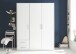 Kleiderschrank >Valencia< (BxHxT: 155x195x60 cm) in Weiß - 155x195x60cm (BxHxT)