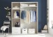 Kleiderschrank >Valencia< (BxHxT: 155x195x60 cm) in Weiß - 155x195x60cm (BxHxT)