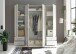 Kleiderschrank >Valencia< (BxHxT: 206x195x60 cm) in Sonoma Eiche / Weiß