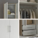 Kleiderschrank >Valencia< (BxHxT: 206x195x60 cm) in Sonoma Eiche / Weiß