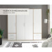 Kleiderschrank >Valencia< (BxHxT: 206x195x60 cm) in Sonoma Eiche / Weiß