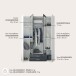 Kleiderschrank >Hanau< (BxHxT: 160x196x54 cm) in Weiß / Graphit