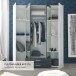 Kleiderschrank >Hanau< (BxHxT: 160x196x54 cm) in Weiß / Graphit