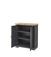 Kommode >JASMIN< (BxHxT: 93x102x41 cm) in Artisan/graphit - 93x102x41cm (BxHxT)