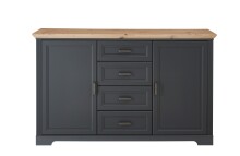 Sideboard >JASMIN< (BxHxT: 165x102x41 cm) in Artisan/graphit