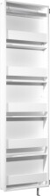 Garderobenschrank >M-381< (BxHxT: 50x195x18 cm) in weiss - 50x195x18cm (BxHxT)