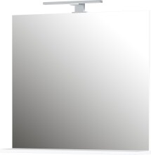Garderobenspiegel >M-381< (BxHxT: 76x75x15 cm) in weiss - 76x75x15cm (BxHxT)