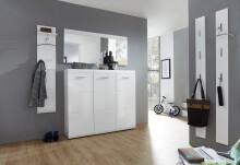 Sideboard >M-402< (BxHxT: 134x120x36 cm) in weiss - 134x120x36cm (BxHxT)