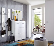 Kommode >M-402< (BxHxT: 90x120x36 cm) in weiss - 90x120x36cm (BxHxT)