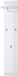 Garderobenpaneel >M-402< (BxHxT: 30x152x23 cm) in weiss - 30x152x23 (BxHxT)