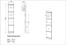 Garderobenpaneel >M-402< (BxHxT: 30x152x23 cm) in weiss - 30x152x23 (BxHxT)