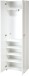 Garderobenschrank >M-402< (BxHxT: 59x197x37 cm) in weiss - 59x197x37cm (BxHxT)