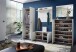 Garderobenschrank >M-402< (BxHxT: 59x197x37 cm) in weiss - 59x197x37cm (BxHxT)