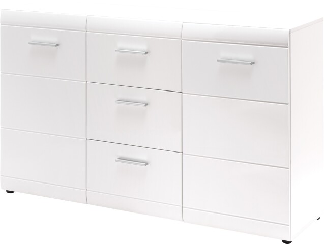 Sideboard >M-402< (BxHxT: 144x86x40 cm) in weiss - 144x86x40cm (BxHxT)