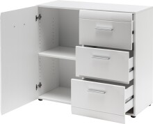 Kommode >M-402< (BxHxT: 96x86x40 cm) in weiss -...