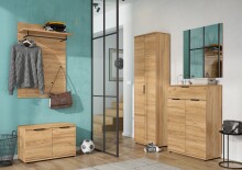 Garderobenspiegel >M-392< (BxHxT: 74x80x3 cm) in braun - 74x80x3cm (BxHxT)