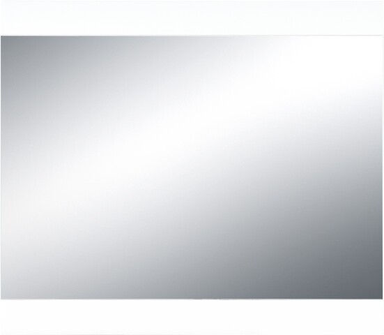 Garderobenspiegel >M-410< (BxHxT: 87x76x3 cm) in weiss - 87x76x3cm (BxHxT)