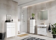 Waschbeckenunterschrank >M-415< (BxHxT: 60x56x34 cm) in weiss - 60x56x34 (BxHxT)