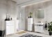 Waschbeckenunterschrank >M-415< (BxHxT: 60x56x34 cm) in weiss - 60x56x34 (BxHxT)