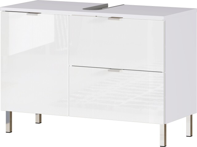 Waschbeckenunterschrank >M-415< (BxHxT: 80x56x34 cm) in weiss - 80x56x34 (BxHxT)