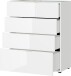 Kommode >M-404< (BxHxT: 83x102x42 cm) in weiss - 83x102x42cm (BxHxT)