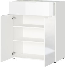 Kommode >M-404< (BxHxT: 83x102x42 cm) in weiss - 83x102x42cm (BxHxT)