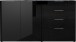 Sideboard >M-404< (BxHxT: 184x102x42 cm) in schwarz - 184x102x42cm (BxHxT)