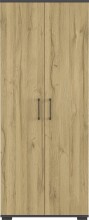 Aktenschrank >M-416< (BxHxT: 80x200x40 cm) in anthrazit | hellbraun