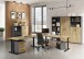 Aktenschrank >M-416< (BxHxT: 80x200x40 cm) in anthrazit | hellbraun