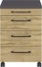 Rollcontainer >M-416< (BxHxT: 42x61x49 cm) in anthrazit | hellbraun