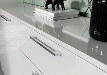 Kommode >M-403< (BxHxT: 84x107x40 cm) in weiss - 84x107x40cm (BxHxT)