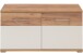 Schuhbank >M-407< (BxHxT: 96x51x40 cm) in weiss | braun - 96x51x40cm (BxHxT)
