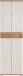 Garderobenschrank >M-407< (BxHxT: 59x199x40 cm) in weiss | braun