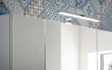 Spiegelschrank >M-391< (BxHxT: 76x71x23 cm) in weiss - 76x71x23cm (BxHxT)
